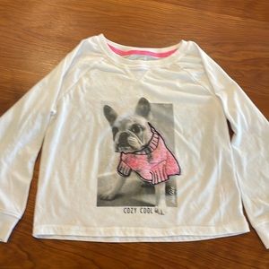 Justice French Bulldog long sleeved t-shirt size small